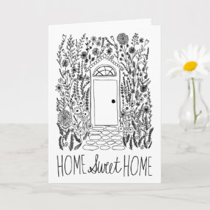 Carte Félicitations New Home Sweet Garden Door Custom