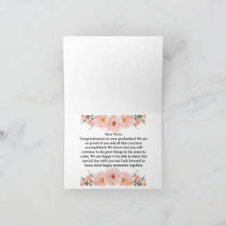 Carte félicitations nièce pour votre diplôme