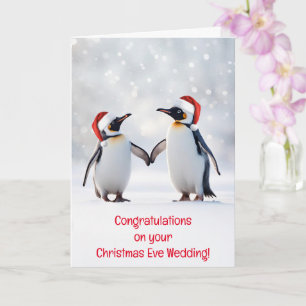 Carte Félicitations Noël Soirée Mariage de Noël