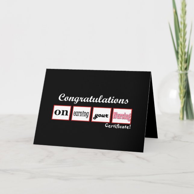 Carte Félicitations NOMMÉES FAITES SUR COMMANDE de (Devant)
