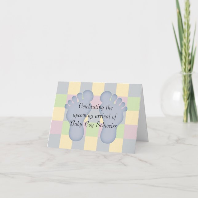 Carte Félicitations nouveau bébé garçon (Devant)