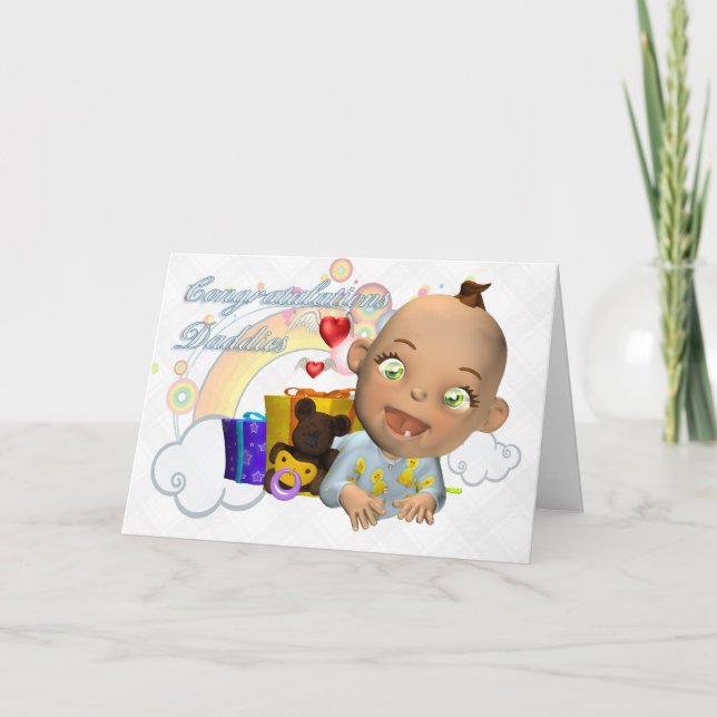 Carte Félicitations nouveau bébé gay/lesbienne (Devant)