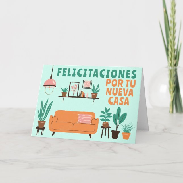 Carte Félicitations Nouveau Home FELICITACIONES NUEVA CA (Devant)
