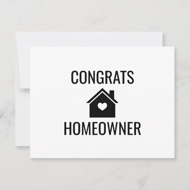 Carte Félicitations Nouveau propriétaire immobilier (Devant)