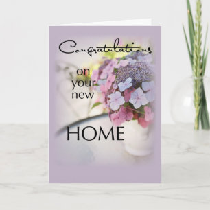 Carte Félicitations Nouvelle Maison, Fleurs