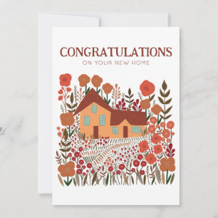 Carte FÉLICITATIONS Nouvelle maison Maison ferme