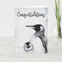 Félicitations Nouvelle Maman Pingouin Bébé Neige H