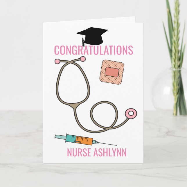Carte Félicitations Nurse Graduate (Devant)