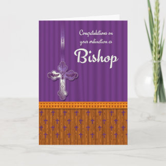Carte Félicitations Ordination Évêque En Couleur Mélangé