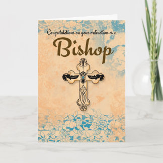 Carte Félicitations Ordination Mgr En Parchemin