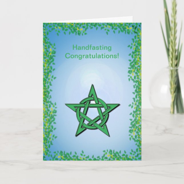 Carte Félicitations païennes de Handfasting de clairière (Devant)
