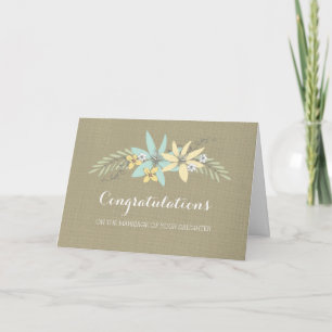 Carte Félicitations Parents de la mariée Burlap