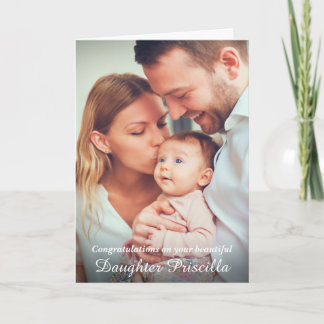 Carte Félicitations Parents Nouveau-né bébé photo person