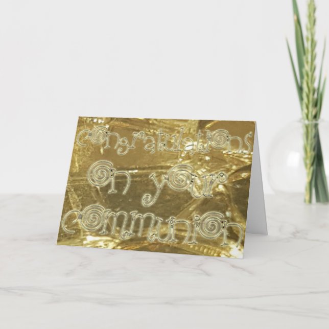 Carte Félicitations Parties scintillant d'or de la typog (Devant)