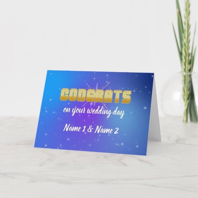Carte Félicitations personnalisables lumières vives (Devant)