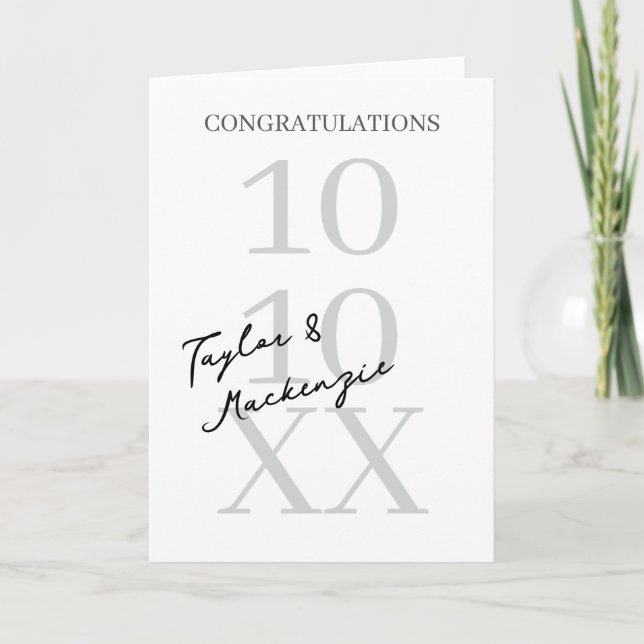 Carte Félicitations personnalisées Mariage ou Fiançaille (Devant)