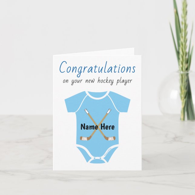 Carte Félicitations personnalisées Nouveau bébé garçon d (Devant)