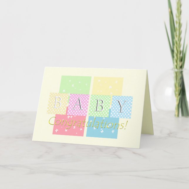Carte Félicitations pour bébé ! (Devant)