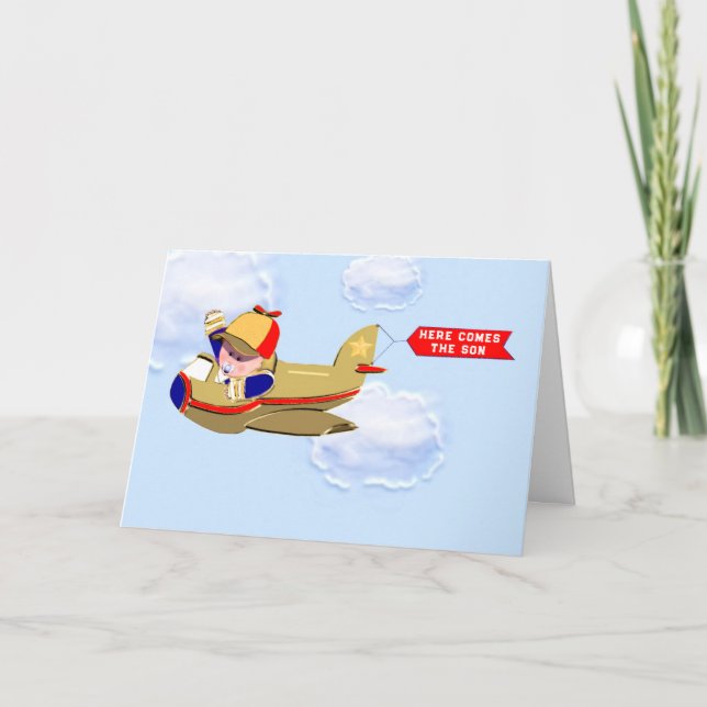 Carte Félicitations pour bébé garçon (Devant)