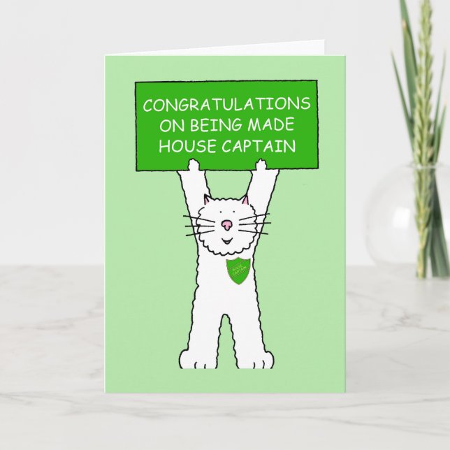 Carte Félicitations pour devenir Capitaine de Maison (Devant)