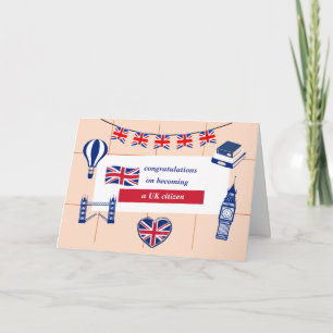 Carte Félicitations pour devenir un nouveau citoyen brit