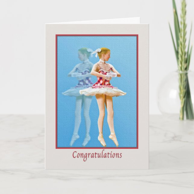 Carte Félicitations pour la danse de ballet Considérant (Devant)