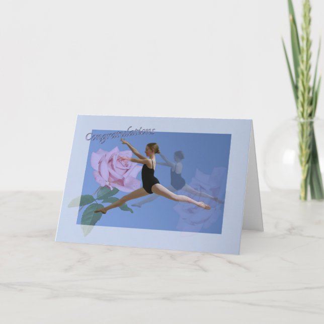 Carte Félicitations pour la danse de ballet Considérant (Devant)