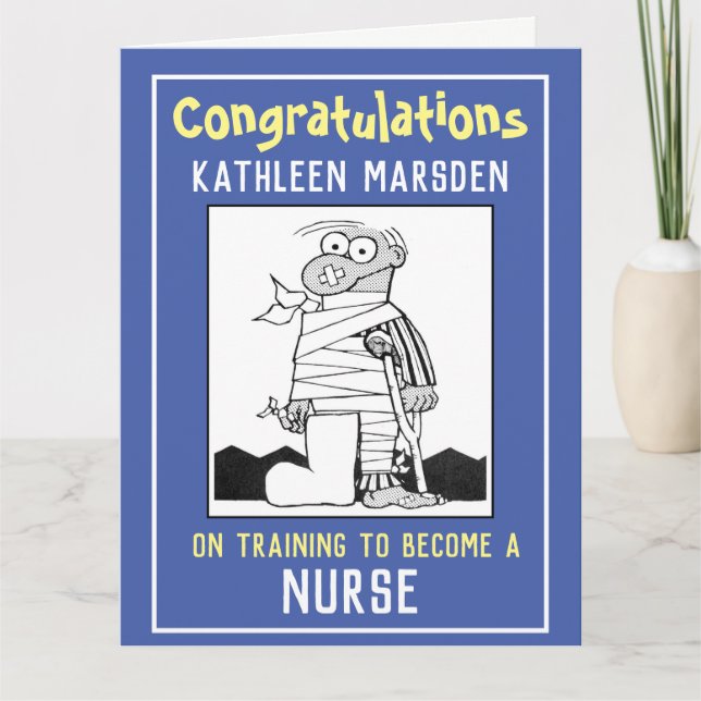 Carte Félicitations pour la formation d'infirmière (Devant)