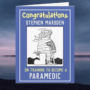 Carte Félicitations pour la formation pour être paramédi