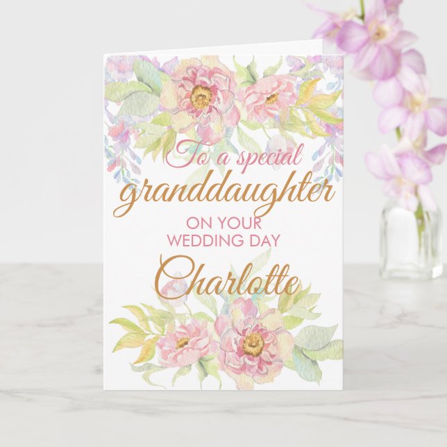 Carte Félicitations pour la Journée de Mariée de la peti (Orchidée)
