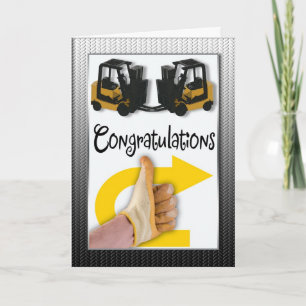Carte Félicitations pour la licence Forklift