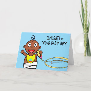 Carte Félicitations pour la naissance de son, mignon béb