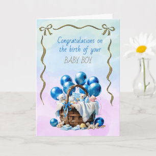 Carte Félicitations pour la naissance de votre petit gar