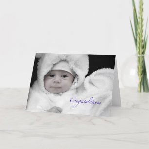 Carte Félicitations pour la naissance d'un bébé garçon
