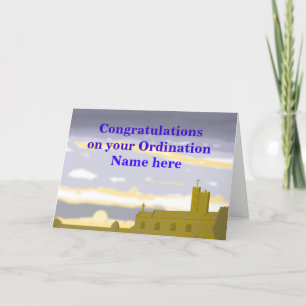 Carte Félicitations pour la personnaliser d'ordination a
