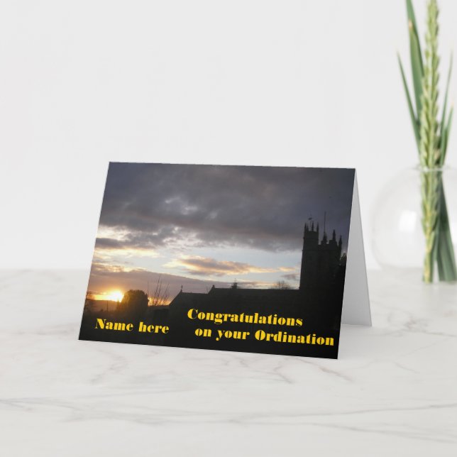 Carte Félicitations pour la personnaliser d'ordination a (Devant)