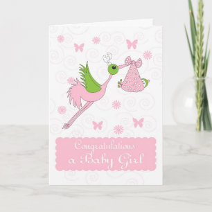 Carte Félicitations pour la petite fille, Naissance de l