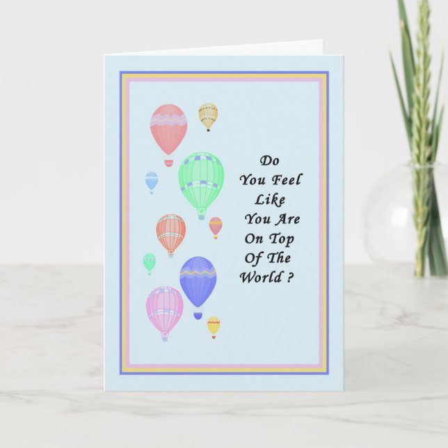 Carte Félicitations pour la promotion avec des ballons à (Devant)