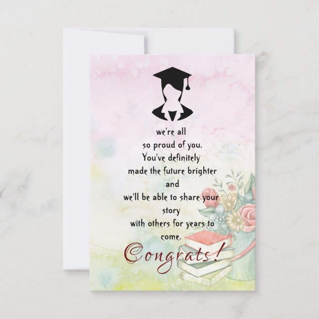 Carte Félicitations pour la remise des diplômes (Devant)