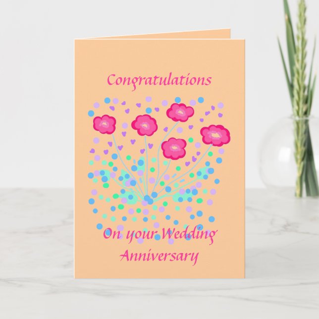 Carte Félicitations pour l'anniversaire du mariage (Devant)