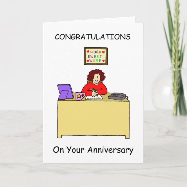 Carte Félicitations pour l'anniversaire du travail pour  (Devant)