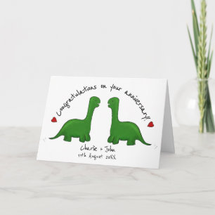Carte Félicitations pour l'anniversaire gay de Dinosaur 