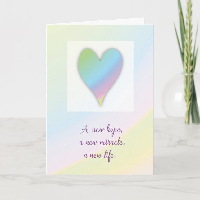 Carte Félicitations pour l'attente Rainbow Baby (Devant)