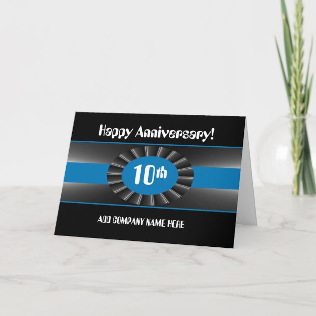 Carte Félicitations pour le 10e anniversaire des affaire (Devant)