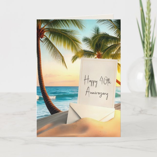 Carte Félicitations pour le 40e anniversaire du Mariage (Devant)