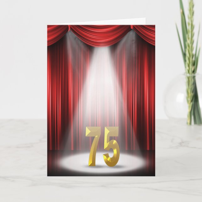 Carte Félicitations pour le 75e anniversaire de Spotligh (Devant)