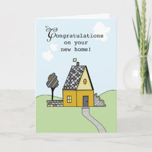 Carte Félicitations pour le dessin simple et doux de New