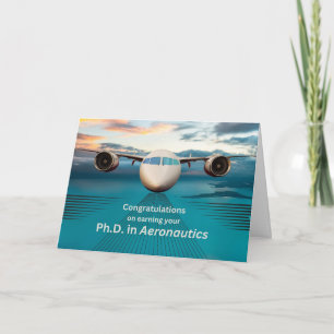 Carte Félicitations pour le doctorat en aéronautique ave