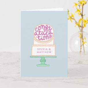 Carte Félicitations pour le gâteau mariage sur mesure et