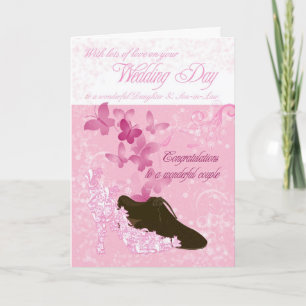 Carte Félicitations pour le jour de mariage de la fille 